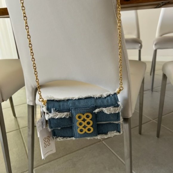 KOORELOO Amalfi Clutch Fringe Denim Crossbody Bag - Picture 15 of 15